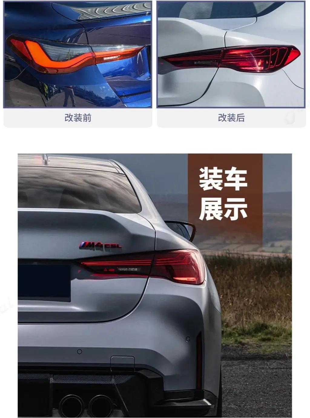 Taillight Assembly LED Dynamic Tail Light For 2020 2021 2022-2023 BMW 4 Series G22 G23 G26 G82 M4 CSL brake light,backup light - Auto Part Pro Switzerland