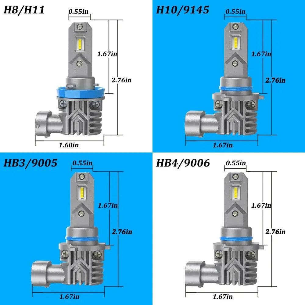 1pcs LED Bulb Canbus H8 H9 H11 H16JP Fog Lamp 9006 HB4 9005 HB3 H10 Headlight For VW Audi BMW Mini Smart Volvo Mercedes Porsche - Auto Part Pro Switzerland