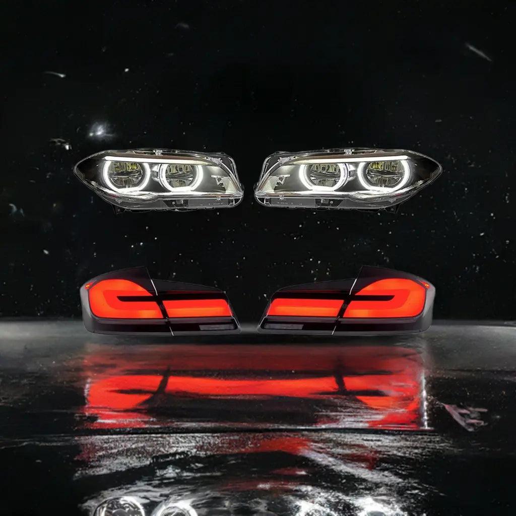 Car LED Headlight + Tail Light Assemblies For BMW F10 F18 2010-2017 Auto Fog DRL Brake Turn Signal Lamp Plug and Play - Auto Part Pro Switzerland