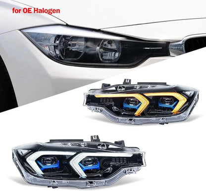 Archaic LED Headlights Compatible with BMW 3 Series F30 F31 2012-2015, Front Lights with Sequential Turn Signals, for OEM Xenon - Auto Part Pro Switzerland