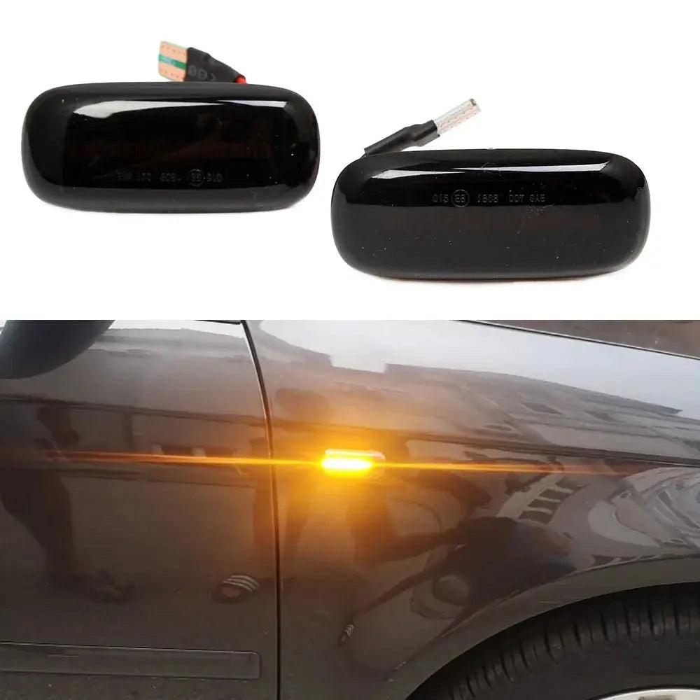 Front Amber LED Dynamic Side Marker Light For Audi A2 A3 A4 B5 A6 4B C5 A8 4D TT Smoked Sequential Side Marker Turn Signal Light - Auto Part Pro Switzerland