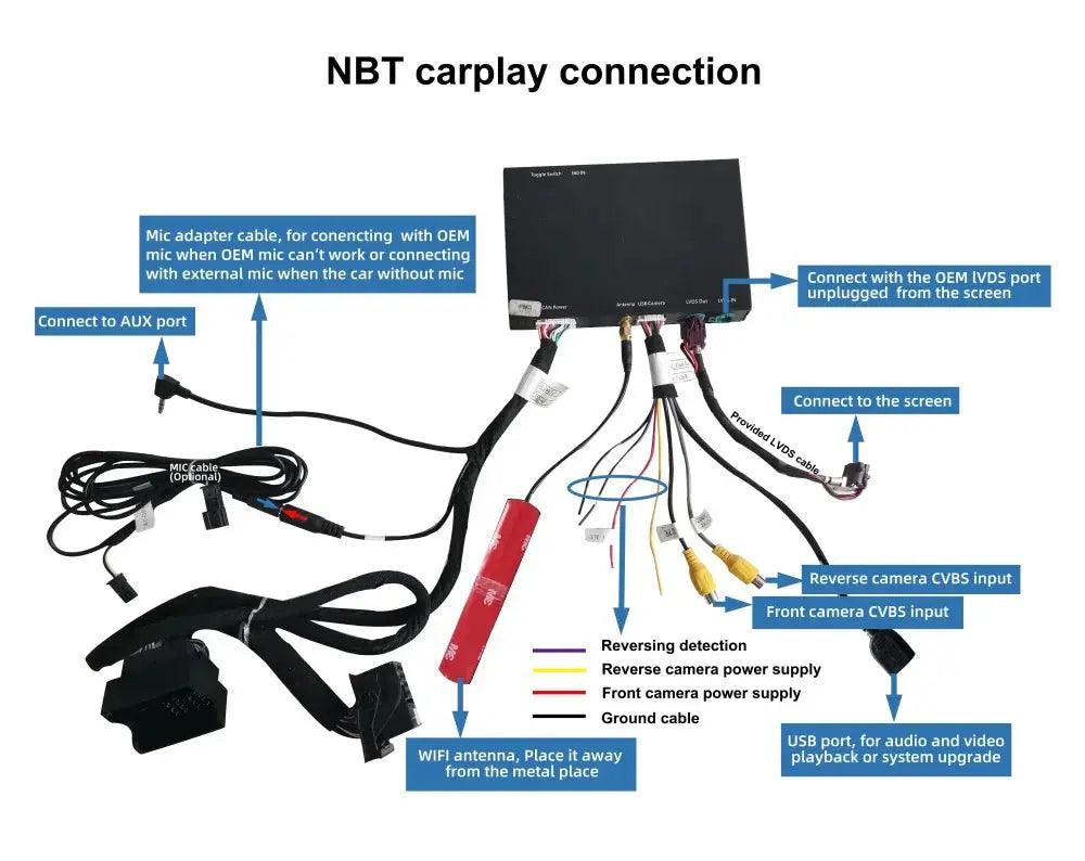 Wireless Apple Carplay Android Auto Decoder YouTube For BMW 1 2 3 4 5 7 Series X1 X3 X4 X5 X6 MINI NBT CIC SYSTEM Mirrorlink IOS - Auto Part Pro Switzerland