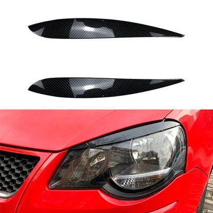 Eyebrows for Volkswagen VW POLO 4 MK4 9N 9N3 2005-2009 Headlight Eyelids Cover Eye Lids Sticker Trim Body Kit Car Accessories - Auto Part Pro Switzerland