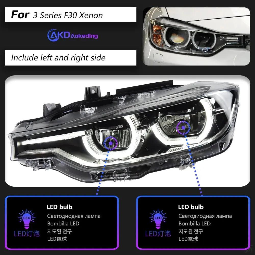 Car Styling Head Lamp for BMW F30 Headlights 2012-2019 F35 LED Headlight 320i 318i 325i DRL Angel Eye Automotive Accessories - Auto Part Pro Switzerland