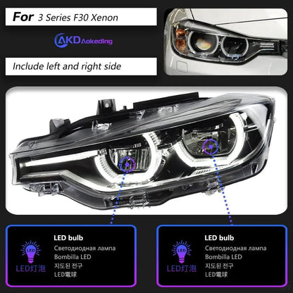 Car Styling Head Lamp for BMW F30 Headlights 2012-2019 F35 LED Headlight 320i 318i 325i DRL Angel Eye Automotive Accessories - Auto Part Pro Switzerland