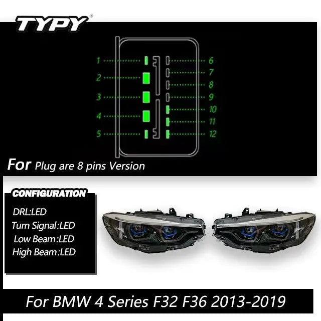 Car For BMW 4 Series F32 F36 Headlight 2013-2019 Upgrade Modified to New DRL Dynamic Turn Signal LED Headlight Auto Accessories - Auto Part Pro Switzerland