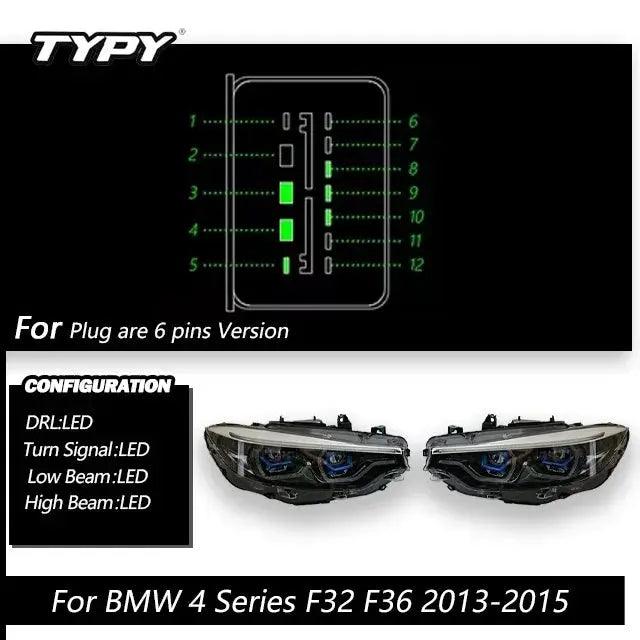 Car For BMW 4 Series F32 F36 Headlight 2013-2019 Upgrade Modified to New DRL Dynamic Turn Signal LED Headlight Auto Accessories - Auto Part Pro Switzerland