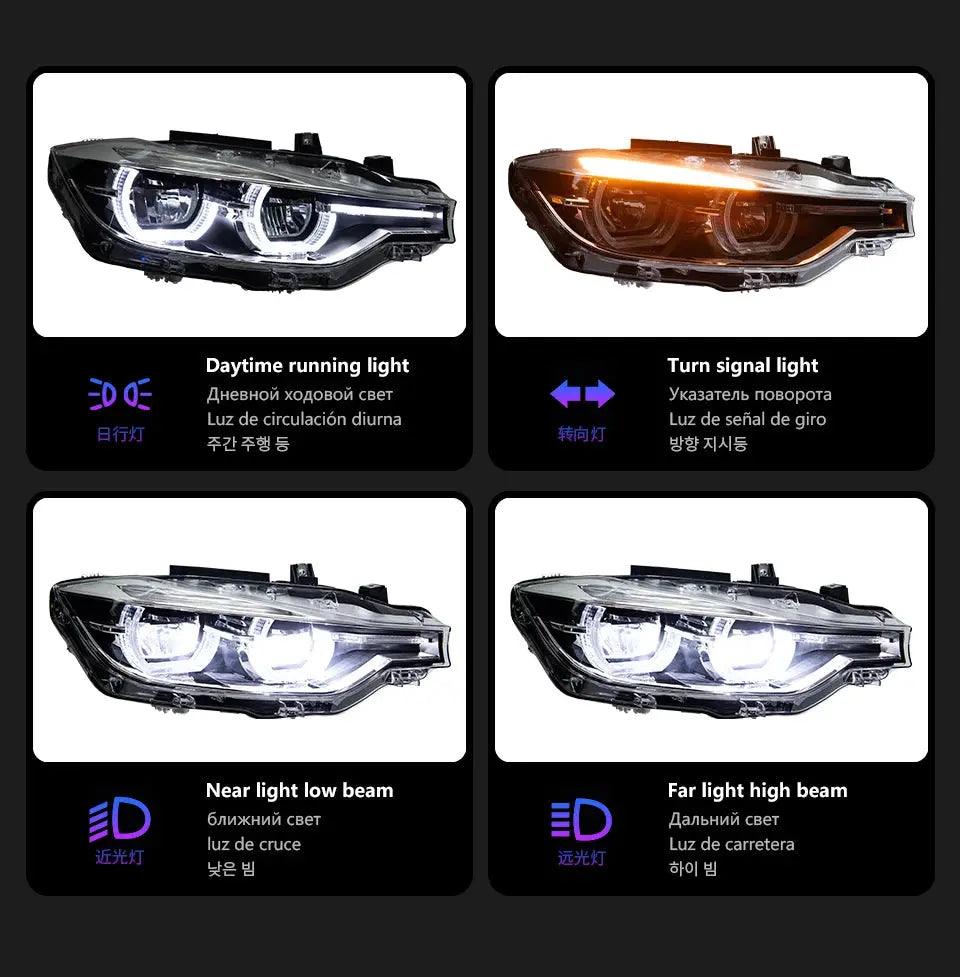 Car Styling Head Lamp for BMW F30 Headlights 2012-2019 F35 LED Headlight 320i 318i 325i DRL Angel Eye Automotive Accessories - Auto Part Pro Switzerland