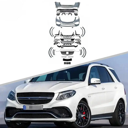 Car Body Kit For Mercedes Benz W166 Upgrade To GLE63 Amg Model With Front Bumper Grille Hood Rear Bumper For BENZ W166 2015-2019 - Auto Part Pro Switzerland
