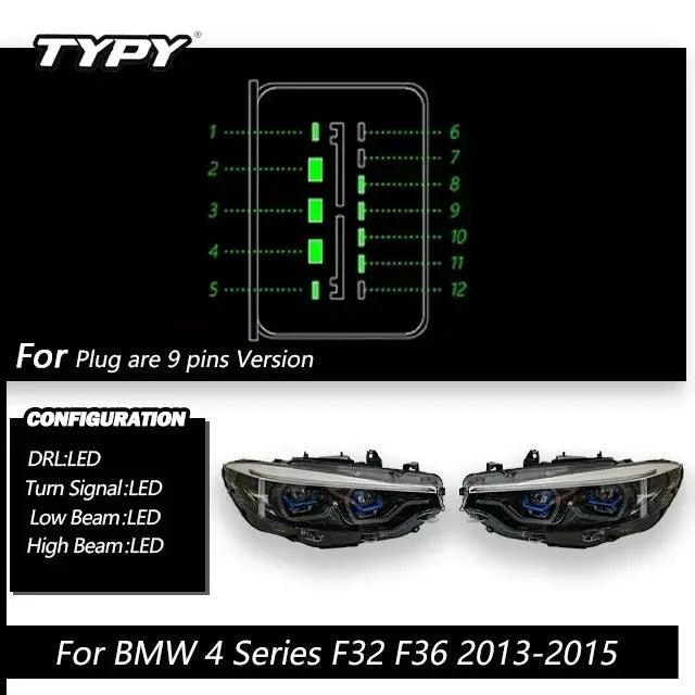 Car For BMW 4 Series F32 F36 Headlight 2013-2019 Upgrade Modified to New DRL Dynamic Turn Signal LED Headlight Auto Accessories - Auto Part Pro Switzerland