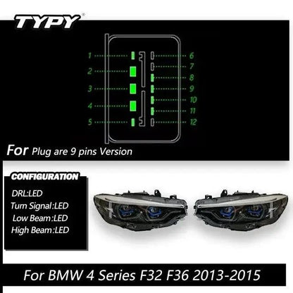 Car For BMW 4 Series F32 F36 Headlight 2013-2019 Upgrade Modified to New DRL Dynamic Turn Signal LED Headlight Auto Accessories - Auto Part Pro Switzerland