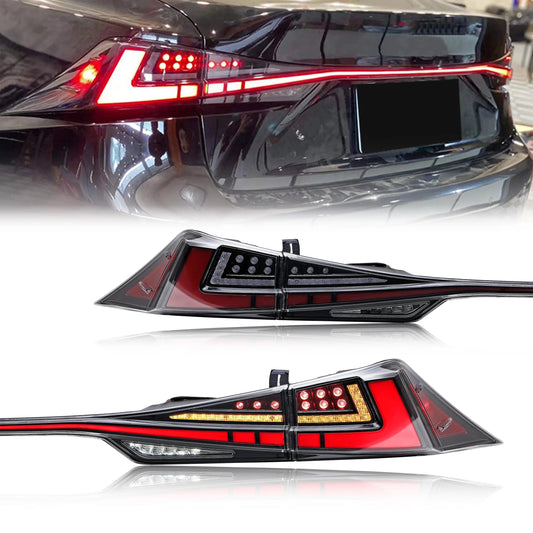 LED Tail Lights for Lexus IS250 IS300 IS350 IS200t ISF 2013-2020 Start Up Animation Sequential Facelift Lamps - Auto Part Pro Switzerland