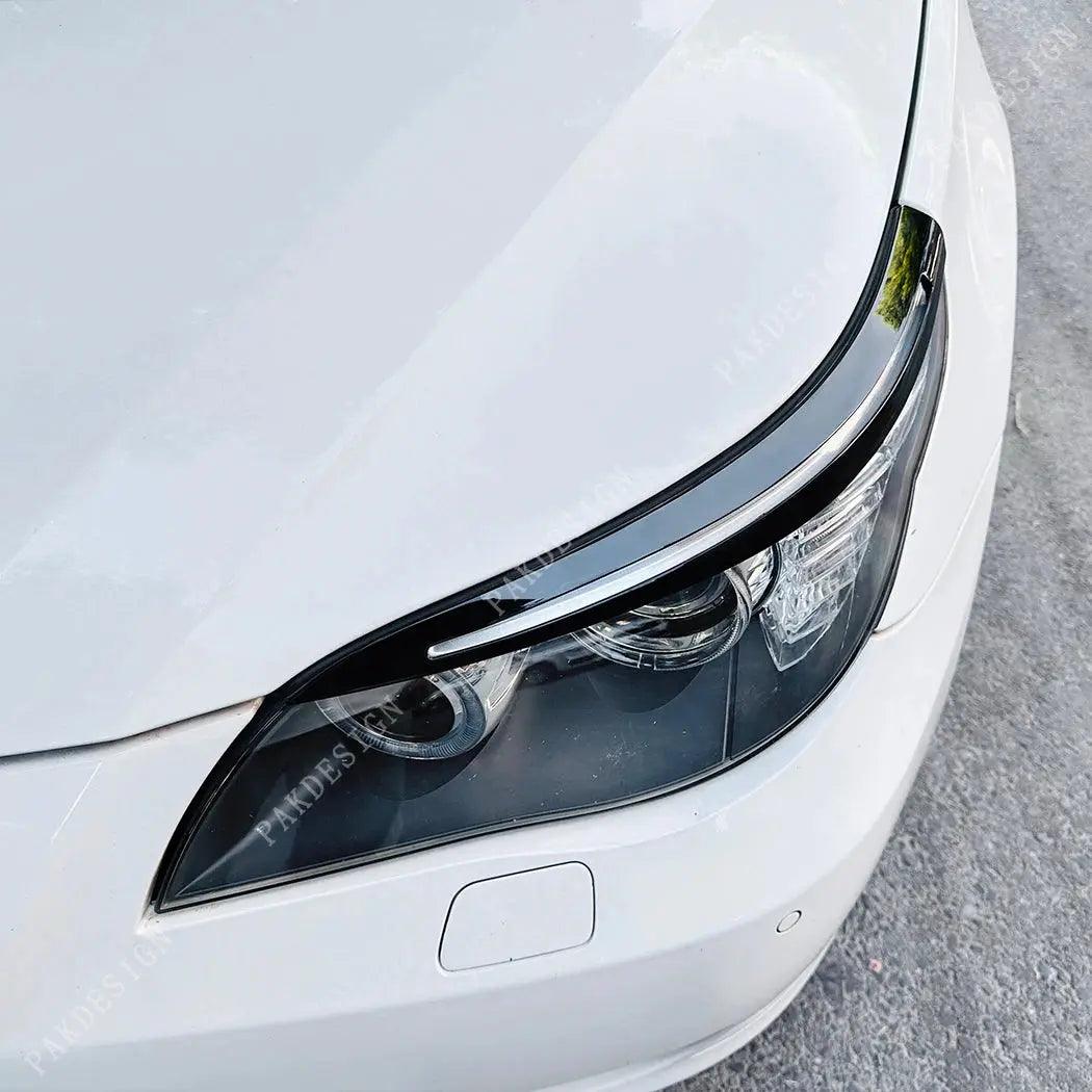 Front Headlight Eyelids Eyebrows Lids Spoiler Bodykit for BMW 5 Series E60 520i 520d 530i 530d 535i M5 2003-2010 ABS - Auto Part Pro Switzerland