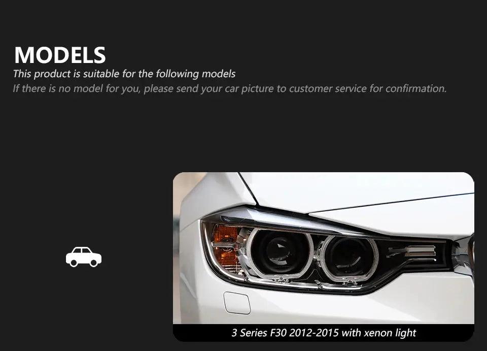 Car Styling Head Lamp for BMW F30 Headlights 2012-2019 F35 LED Headlight 320i 318i 325i DRL Angel Eye Automotive Accessories - Auto Part Pro Switzerland