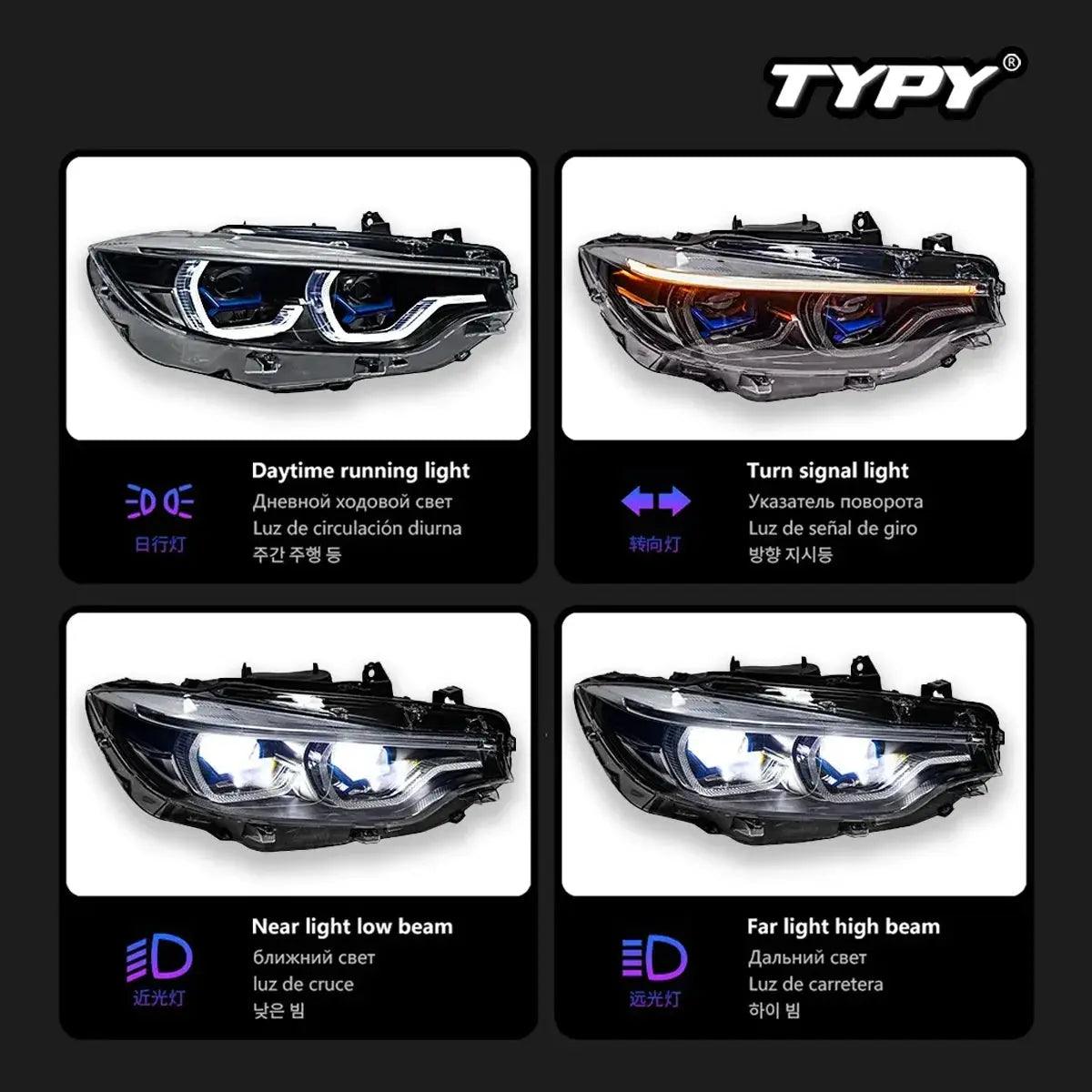 Car For BMW 4 Series F32 F36 Headlight 2013-2019 Upgrade Modified to New DRL Dynamic Turn Signal LED Headlight Auto Accessories - Auto Part Pro Switzerland