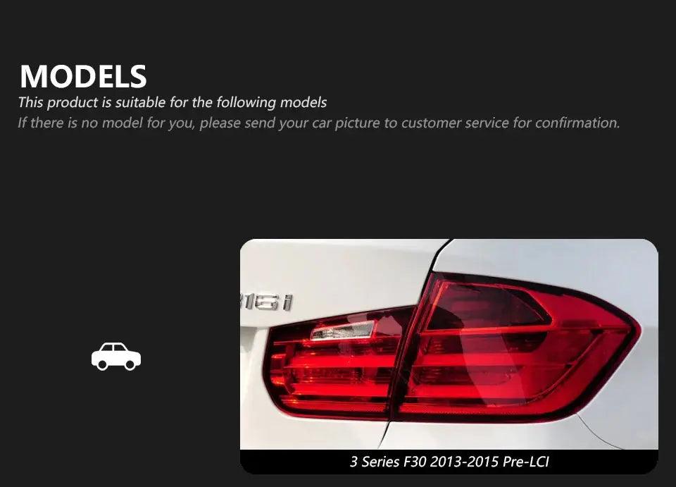 Car Styling Accessories for BMW F30 Tail Lights 2013-2018 F80 LED Tail Light Rear Stop Lamp 320i 325i 330i DRL Signal Auto - Auto Part Pro Switzerland