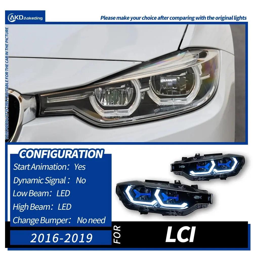 AKD Head Lamp for BMW F30 F35 LED Headlight 2013-2019 Headlights 320i 325i DRL Turn Signal High Beam Angel Eye Projector Lens - Auto Part Pro Switzerland