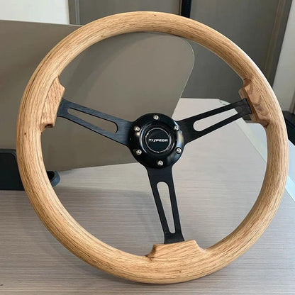 American Black Walnut Solid Wood Log Wind Steering Wheel Retro Volkswagen Porsche Steering Wheel - Auto Part Pro Switzerland