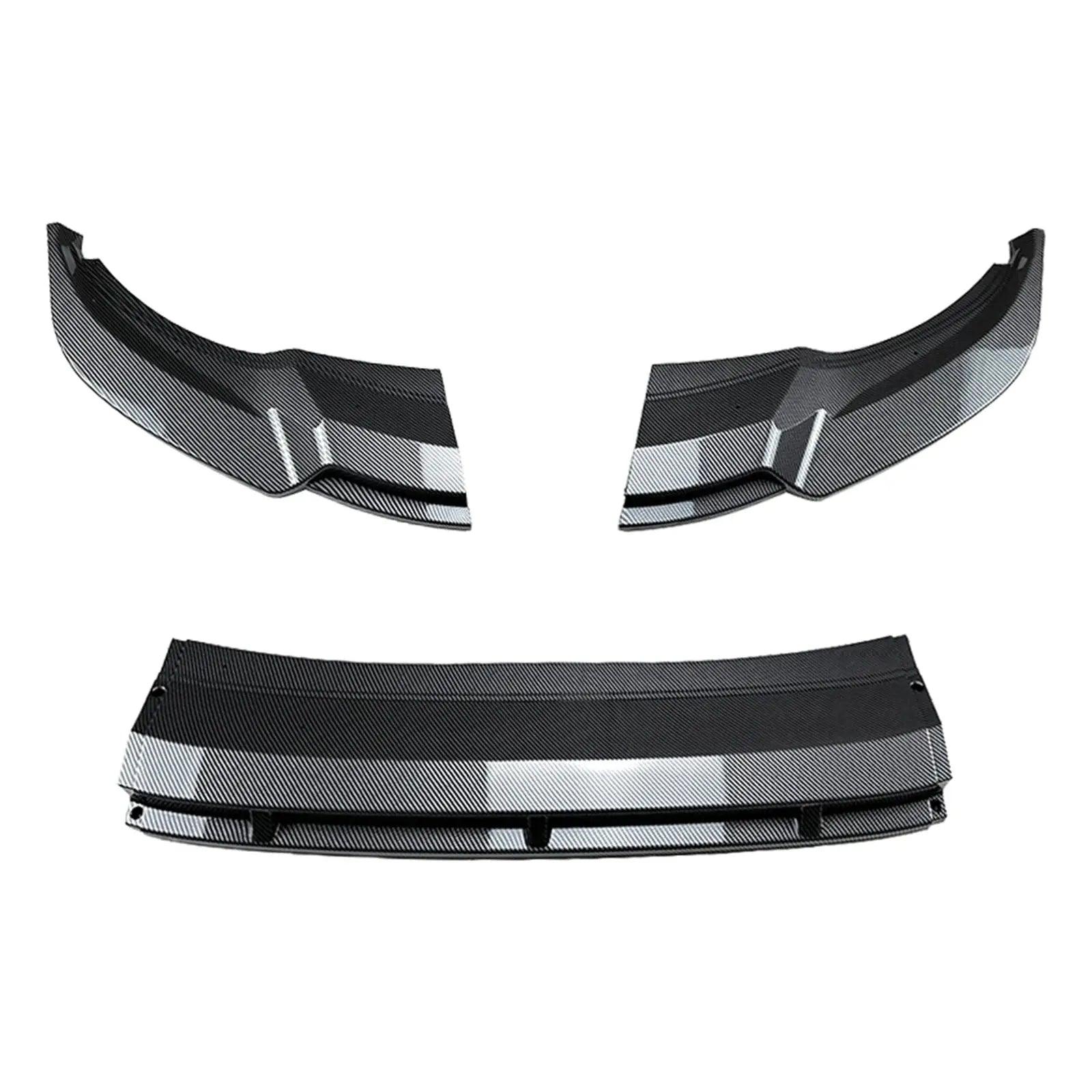 For Volkswagen VW Tiguan Rline 2021 2022 2023 Front Bumper Spoiler Lip Gloss Black/Carbon Fiber Look Lower Splitter Lip Body Kit - Auto Part Pro Switzerland