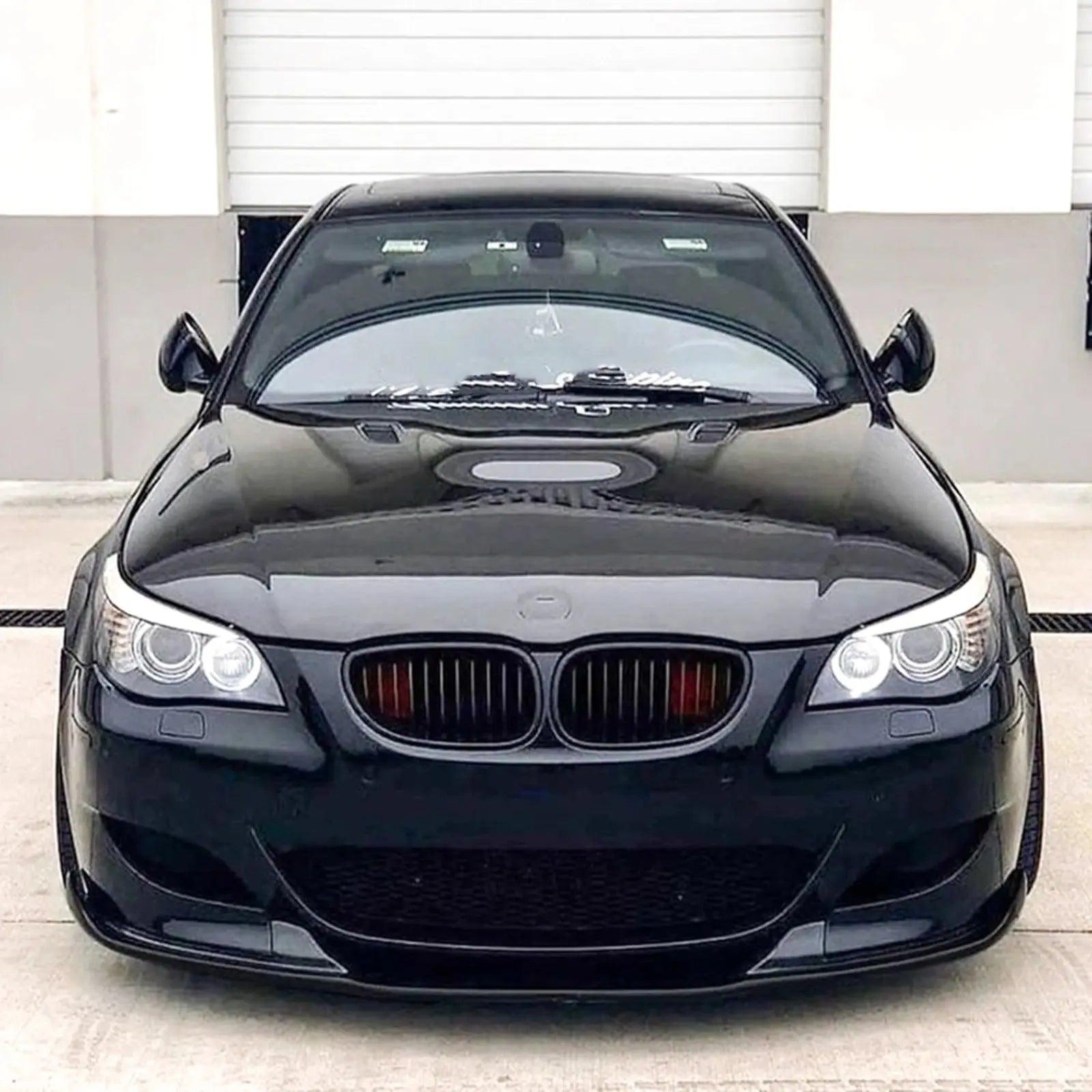 BMW 5 Series E60 E61 M5 2005-2010 Front Bumper Spoiler Lip Carbon Fiber Look/Gloss Black Car Lower Splitter Body Kit Blade - Auto Part Pro Switzerland