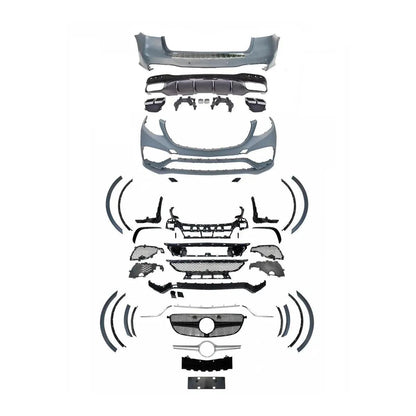 Car Body Kit For Mercedes Benz W166 Upgrade To GLE63 Amg Model With Front Bumper Grille Hood Rear Bumper For BENZ W166 2015-2019 - Auto Part Pro Switzerland