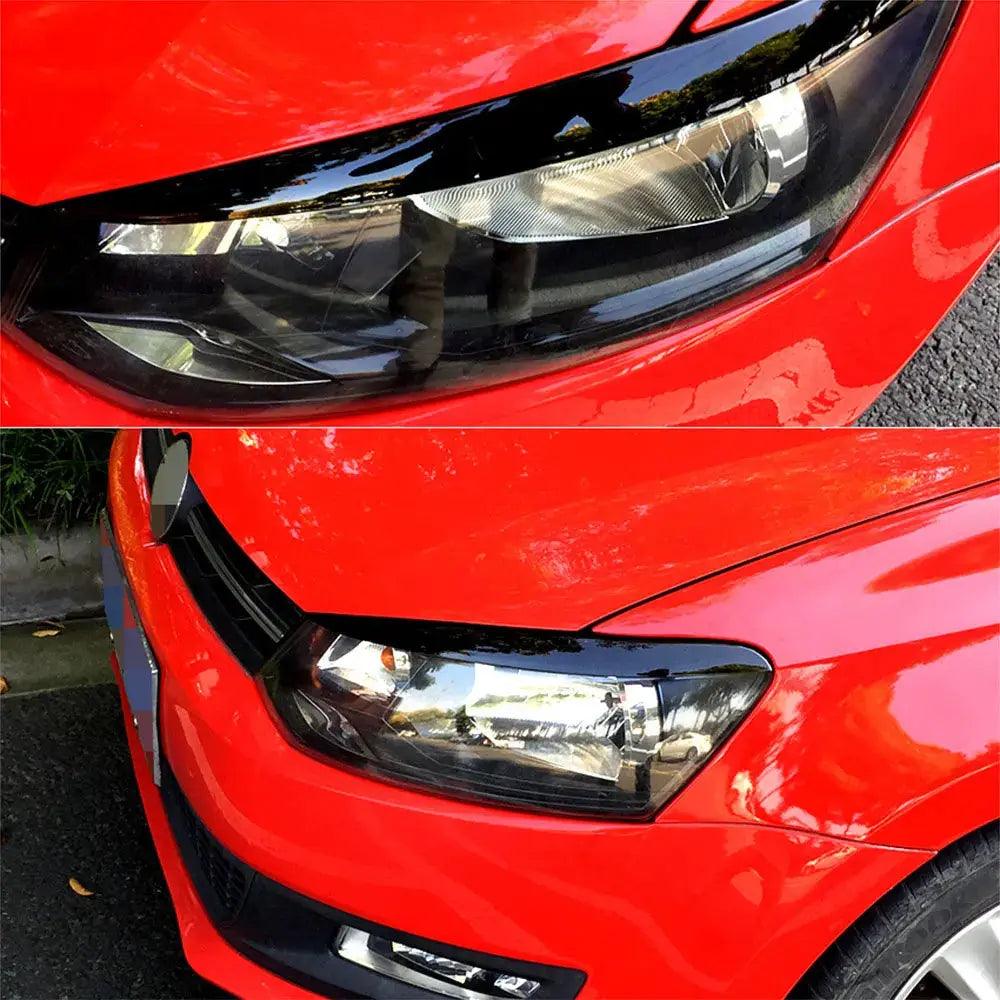 Eyebrows for Volkswagen VW POLO 4 MK4 9N 9N3 2005-2009 Headlight Eyelids Cover Eye Lids Sticker Trim Body Kit Car Accessories - Auto Part Pro Switzerland