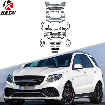 Car Body Kit For Mercedes Benz W166 Upgrade To GLE63 Amg Model With Front Bumper Grille Hood Rear Bumper For BENZ W166 2015-2019 - Auto Part Pro Switzerland