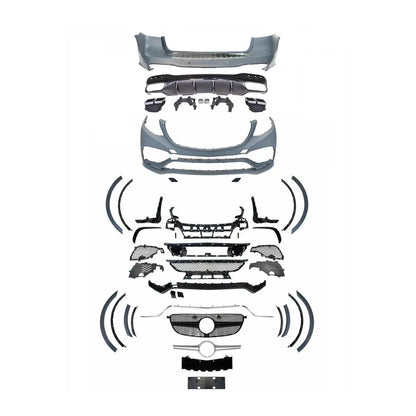 Car Body Kit For Mercedes Benz W166 Upgrade To GLE63 Amg Model With Front Bumper Grille Hood Rear Bumper For BENZ W166 2015-2019 - Auto Part Pro Switzerland